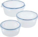 LocknLock Easy Essentials Food Storage lids/Airtight containers/Stackable, BPA Free, 6 Piece, Clear - Image 2