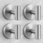 Shower Hooks for Inside Shower,No-Drill Removable&Reusable Towel Hooks for Bathroom,Heavy Duty Suction Cup Hooks for Glass Window,4 Packs(Silver) - Image 2