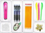 Simple Houseware Clear Drawer Organizer for Office Bin Desk Storage, Assorted Size, 6 Packs - Image 2