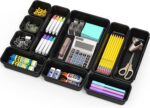 Simple Houseware Interlocking Desk Drawer Bins Organizer, 10 Packs, Black - Image 2