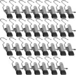 Space-Saving Clothespin Hat Pants Storage Hanging Travel Hook, Stainless Steel Boot Hangers Clips Boot Hangers for Closet, Laundry Hooks Hanging Clips Clothes Pins Socks Towel Clips (Black, 30Pcs) - Image 2