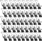 Space-Saving Clothespin Hat Pants Storage Hanging Travel Hook, Stainless Steel Boot Hangers Clips Boot Hangers for Closet, Laundry Hooks Hanging Clips Clothes Pins Socks Towel Clips (Black, 50Pcs) - Image 2