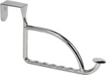 Spectrum Stratford Chrome Over The Door Hook Valet for Hanging Clothes Towels Robes, Easy Hang Sturdy Steel Door Hanger for Closet Bedroom Bathroom Laundry Room Door, Fits Doors Up to 1.3” Thick - Image 2