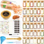 Spice Jars with Labels, 35 Pcs 4 oz Glass Spice Jars with Bamboo Lids, Minimalist Stackable Airtight Spice Containers with 426 labels for Home Kitchen, Pantry, Spice Cabinet, Drawer, Rack - Image 2
