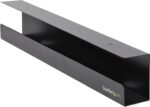 StarTech.com Under Desk Cable Management Tray - Office/Standing Desk Cable Tray Organizer - Desk/Table Mount Holder for Cords/Wire/Power Strip - Computer Cable Manager - 23-1/2"L x 4-1/2"D (UDCMTRAY) - Image 2