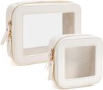 Travel Clear Makeup Bag Set, TSA Approved Cosmetic Bag Case with Zipper Portable Makeup Pouch Toiletry Bag Traveling Cosmetic Organizer Storage Bag Car Organizer Car Essentials - Image 2