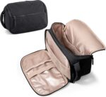 Travel Toiletry Bag for Women, Water Resistant Makeup Organizer with Wide-Open Design for Toiletries and Cosmetics, Black (Bag Only) - Image 2