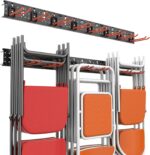 Wallmaster Wall Mount Garage Organizer Tool Storage Rack, Heavy Duty Folding Chair Hangers with 8 Adjustable Hooks, 48-inch Tracks, Max Load 300lbs - Image 2