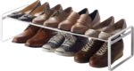 YAMAZAKI Home Frame Adjustable Shoe Rack - Spacesaving Storage Solution, 7" - Steel - Holds Up to 4 Pairs of Shoes Per Shelf - Image 2