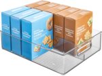 iDesign Divided Storage Bin with Handle for Pantry, Fridge, or Freezer, Clear, Made in USA - Image 2