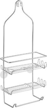 iDesign Steel Hanging Shower Caddy Organizer, The Milo Collection – 9” x 4.5” 21.25”, Silver - Image 2