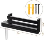 AELS Black Wall Mounted Key Holder with Acrylic Vase & Mail Organizer, Wooden Entryway Key Rack with 5.9" Test Tube Vase, Decorative Key Hanger with Slot for Keys and Letters, Gift Idea - Image 4