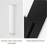 AELS Black Wall Mounted Key Holder with Acrylic Vase & Mail Organizer, Wooden Entryway Key Rack with 5.9" Test Tube Vase, Decorative Key Hanger with Slot for Keys and Letters, Gift Idea - Image 5