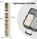 MAX Houser 10-Shelf Hanging Shoe Shelf Organizer, Hanging Shoe Storage for Closet (Beige) - Image 4
