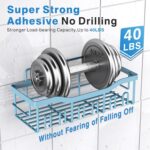 EUDELE Shower Caddy 2 Pack, Adhesive Shower Organizer for Home Decor & Kitchen Organizers, No Drilling, Rustproof Stainless Steel Bathroom Shelves - Image 4