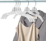 Quality Clear Plastic Hangers 12 Pack - Durable Crystal Cut Heavy Duty Hangers for Clothes, Shirts, Suits, Coats, Dresses - Image 5