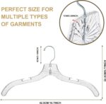 Quality Clear Plastic Hangers 12 Pack - Durable Crystal Cut Heavy Duty Hangers for Clothes, Shirts, Suits, Coats, Dresses - Image 6
