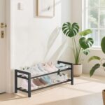 2-Tier Expandable Shoe Rack (17.5"-30.7") – Adjustable Heavy-Duty Metal Shoe Organizer Shelf for Closet, Entryway, Mudroom & Garage – Durable Freestanding Storage, Black - Image 3