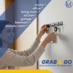 Key Holder Wall Mount Key Rack, Hanging Keys Hanger Hooks for Wall-Mounted Black Rail with 4 Hooks Storage Organizer Home Decor, Self Adhesive no Drill or Screws - Image 4