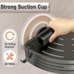 Conworld Corner Shower Caddy Suction Cups, Corner Shower Shelf for Inside Shower, Organizer Suction for Bathrooms Storage, No-Drilling Removable (Aluminum, 2-Pack, Gunmetal Gray) - Image 3