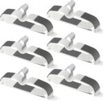 60 Pack M-Style Plastic Pants Hangers, Thin Space Saving Hanger with Rubber Pads and 360° Hook - Non Slip Clothes Hangers, Closet Organizer for Camisole, Tank Top, Dresses, Skirt - Gray - Image 2