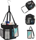 Mesh Shower Caddy Portable for College Dorm Room Essentials, Hanging Shower Caddy with Waterproof Phone Pouch, Large Capacity Shower Bag Basket Tote for Gym, Camping, Swimming, Beach, Travel, Bathroom - Image 2